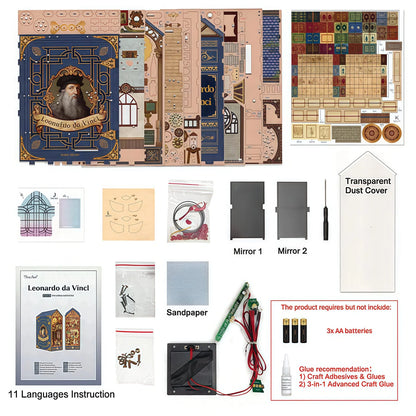 Leonardo da Vinci Book Nook – DIY Book Nook Kit