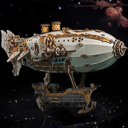 Steam Age Blimp – DIY 3D Wooden Puzzle Kit
