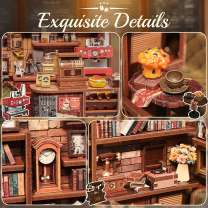 Corner Coffee Shop – DIY Miniature House Kit