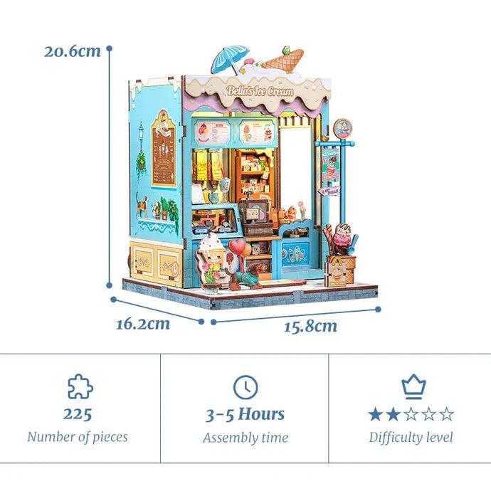 Bella’s Ice Cream – DIY Miniature House Kit