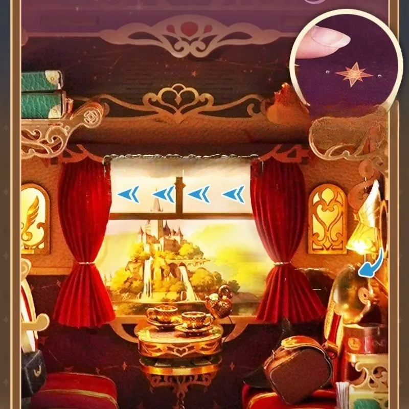 Magical Train Cabin Journey Book Nook