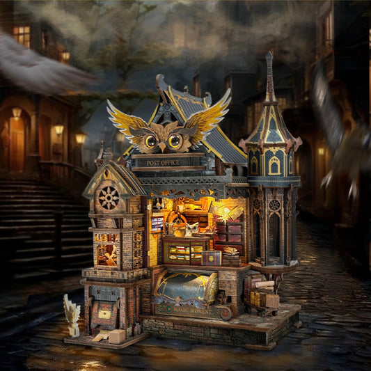 Owl Post Office DIY Miniature House Kit