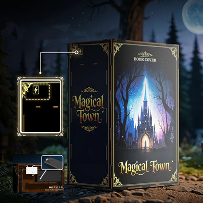 DIY Magic Alley Book Nook Kit – Miniature Magical Town Bookshelf Insert