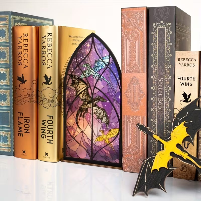 Dragon Wing Inspired Book Nook Sign, 3D Bookshelf Decoration