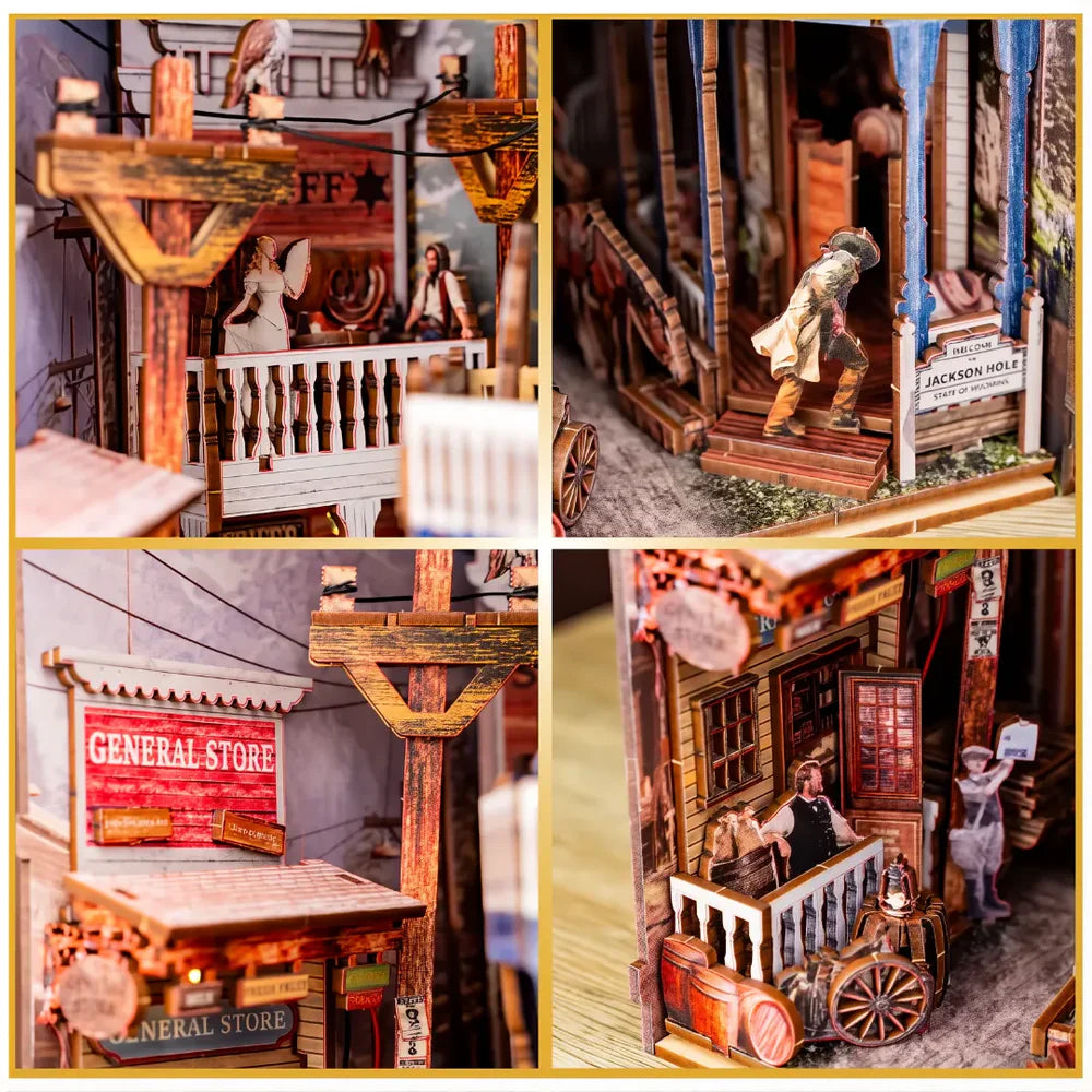 DIY Holz Book Nook – Western Town