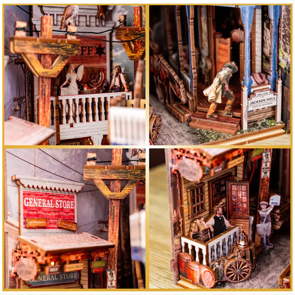 DIY Holz Book Nook – Western Town