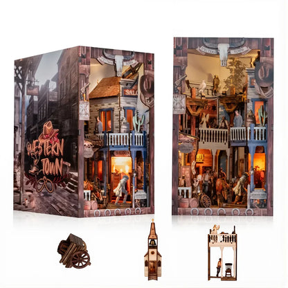 DIY Holz Book Nook – Western Town