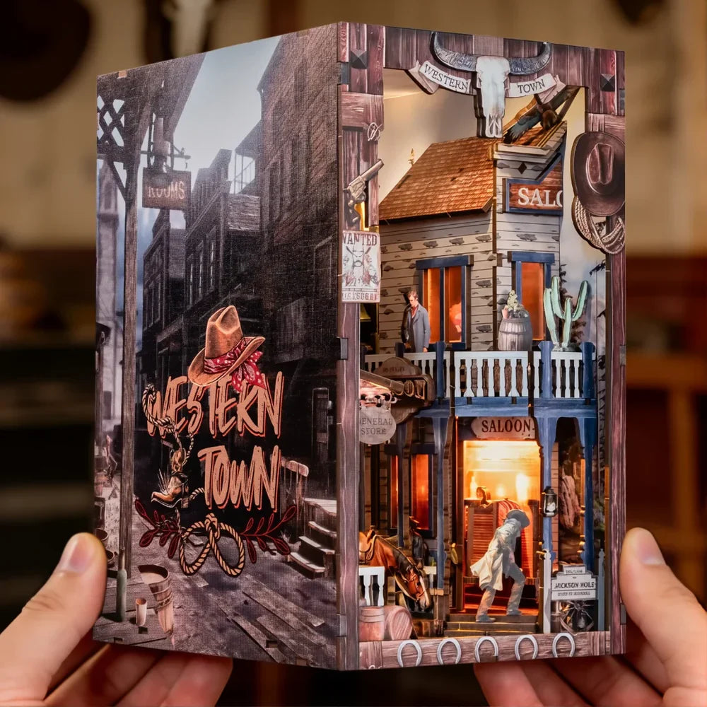 DIY Holz Book Nook – Western Town
