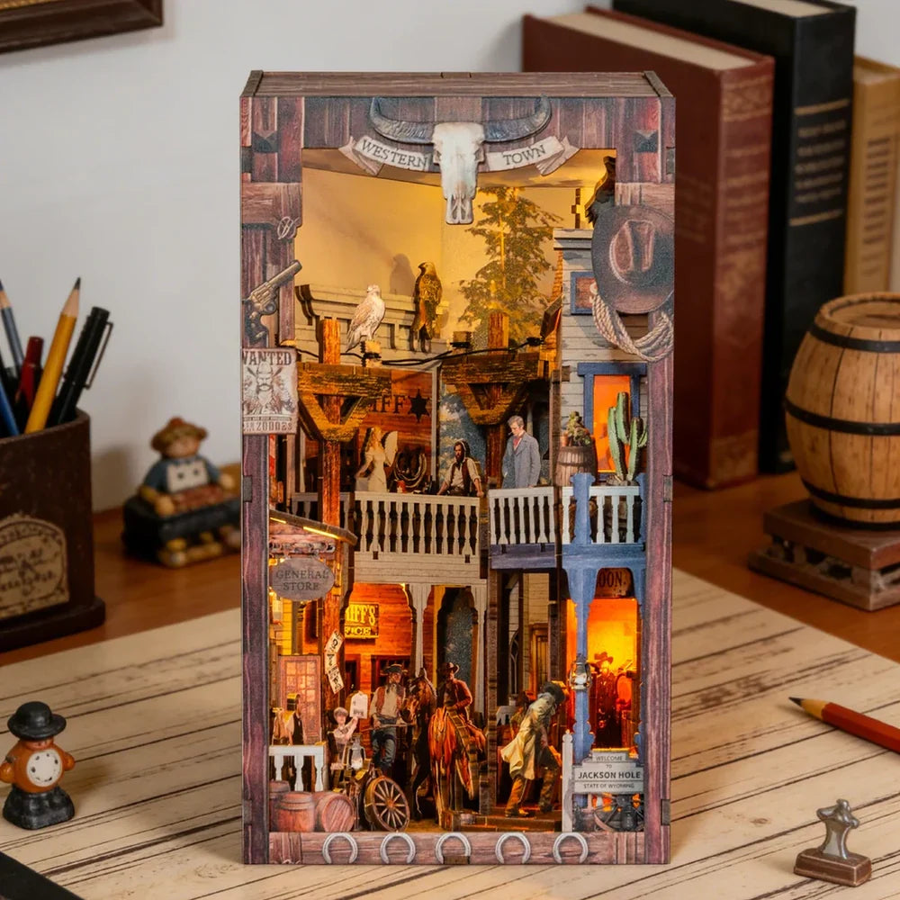 DIY Holz Book Nook – Western Town