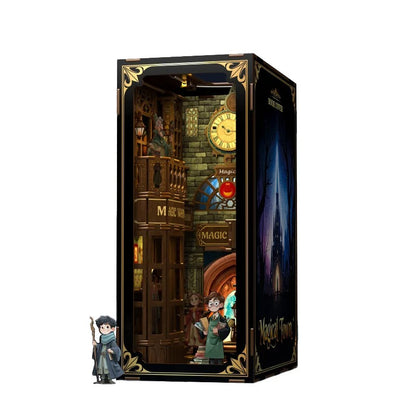 DIY Magic Alley Book Nook Kit – Miniature Magical Town Bookshelf Insert
