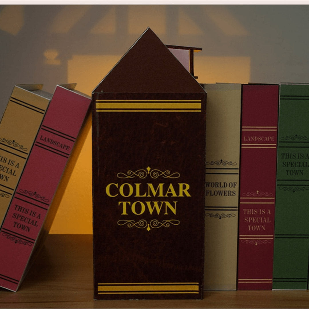 Colmar Town DIY Crafts Book Nook Bookshelf Insert