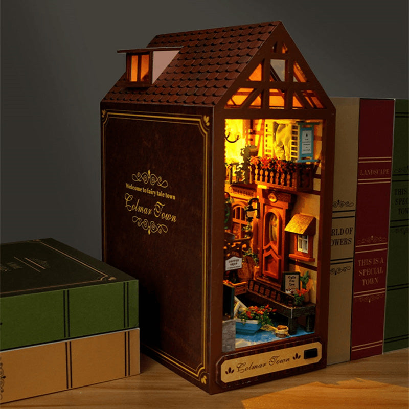 Colmar Town DIY Crafts Book Nook Bookshelf Insert