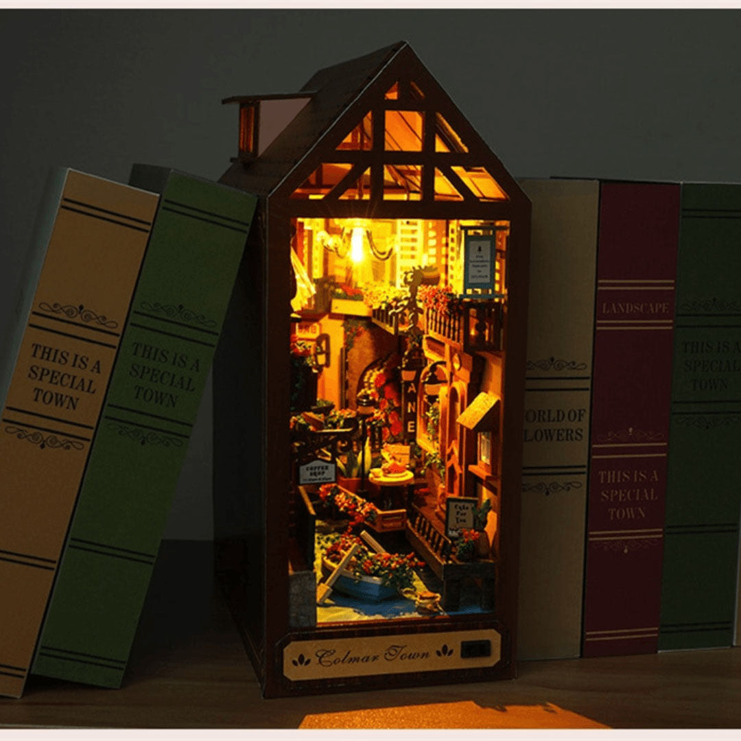 Colmar Town DIY Crafts Book Nook Bookshelf Insert