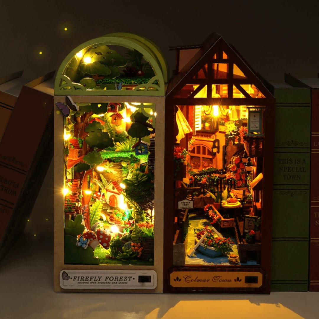 Colmar Town DIY Crafts Book Nook Bookshelf Insert