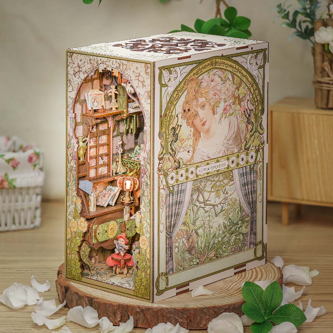 Elven Paradise Booknook Bookshelf Insert