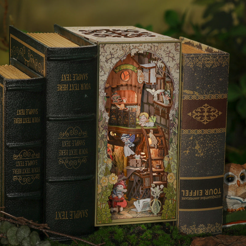 Elven Paradise Booknook Bookshelf Insert