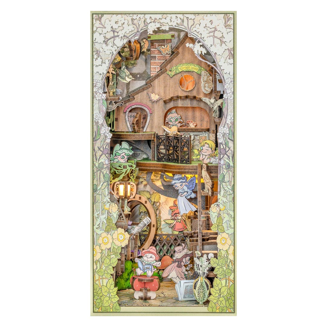 Elven Paradise Booknook Bookshelf Insert