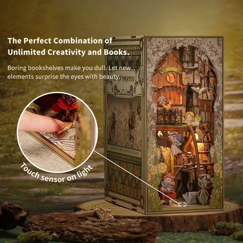 Elven Paradise Booknook Bookshelf Insert