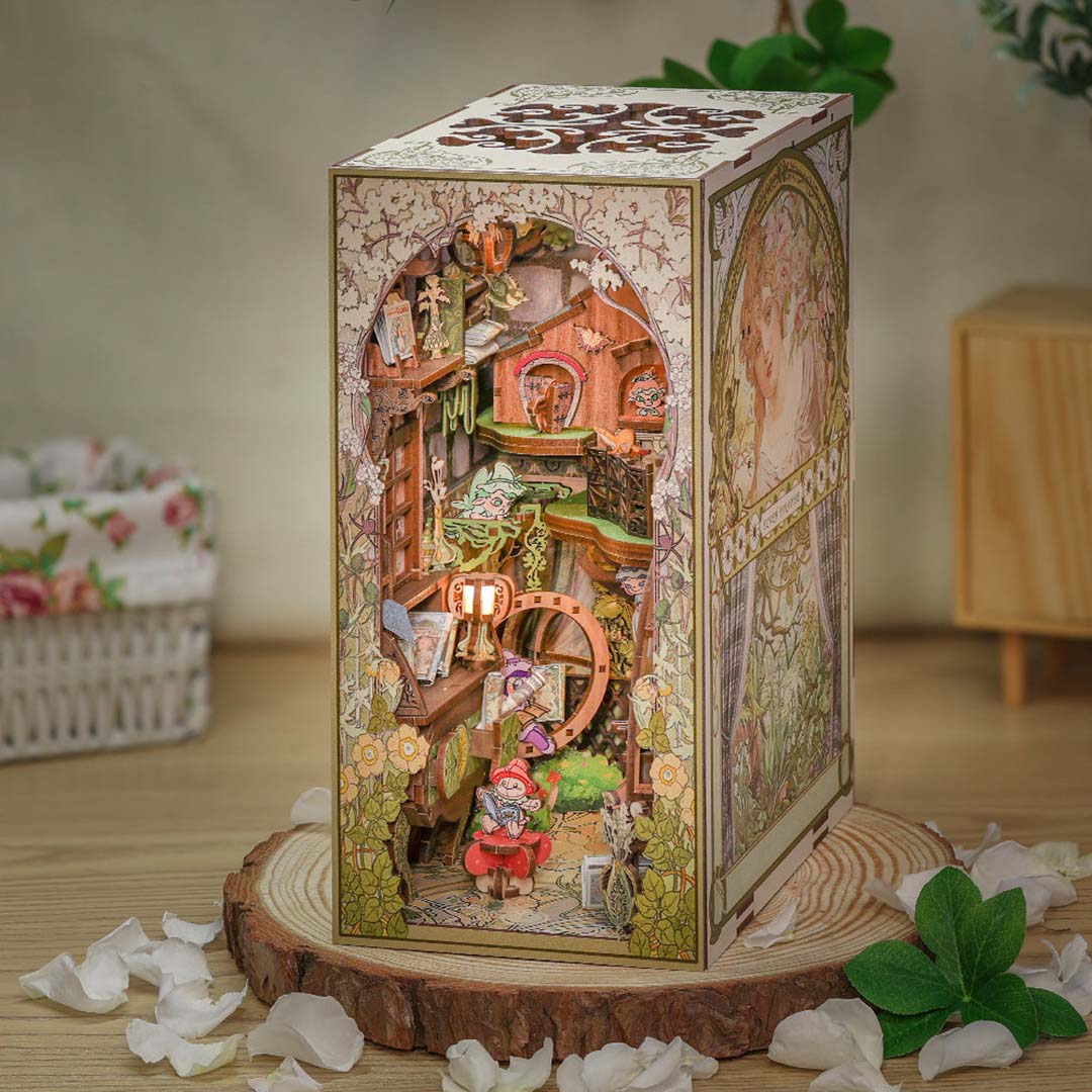 Elven Paradise Booknook Bookshelf Insert
