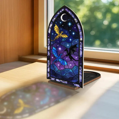 Dragon Wing Candle Holder – Dragon Book Nook Fantasy Window Light