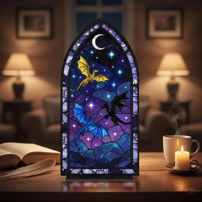 Dragon Wing Candle Holder – Dragon Book Nook Fantasy Window Light