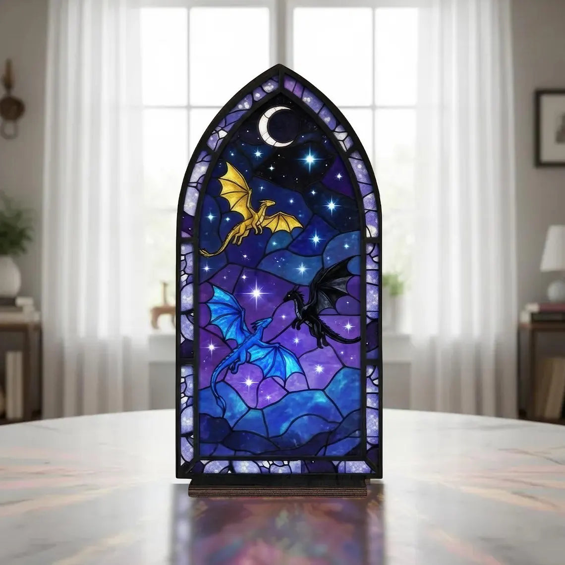 Dragon Wing Candle Holder – Dragon Book Nook Fantasy Window Light