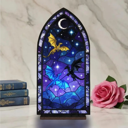 Dragon Wing Candle Holder – Dragon Book Nook Fantasy Window Light