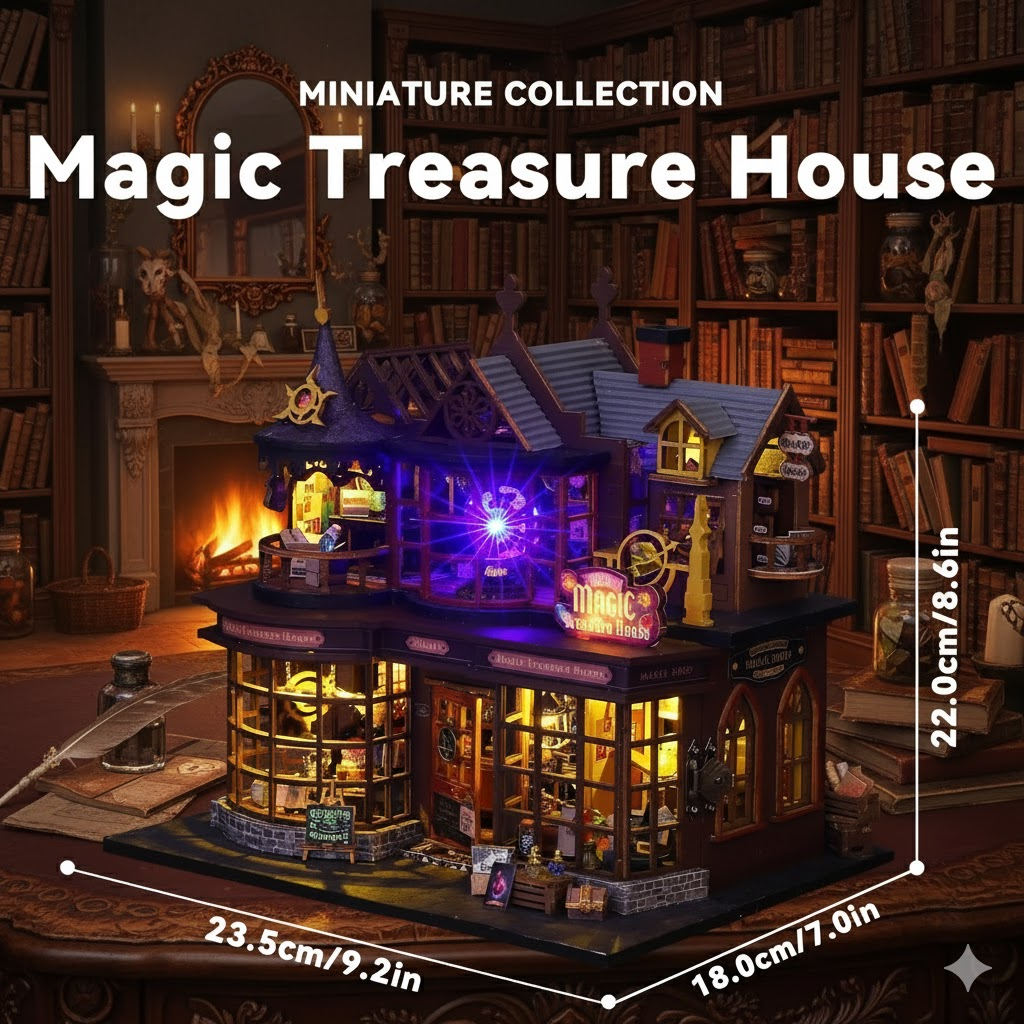 Magic Treasure House DIY Miniature Dollhouse Kit
