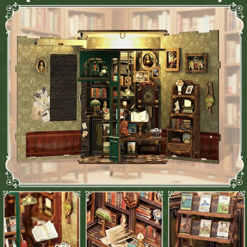 Mini Owl Bookstore — DIY Book Nook Kit