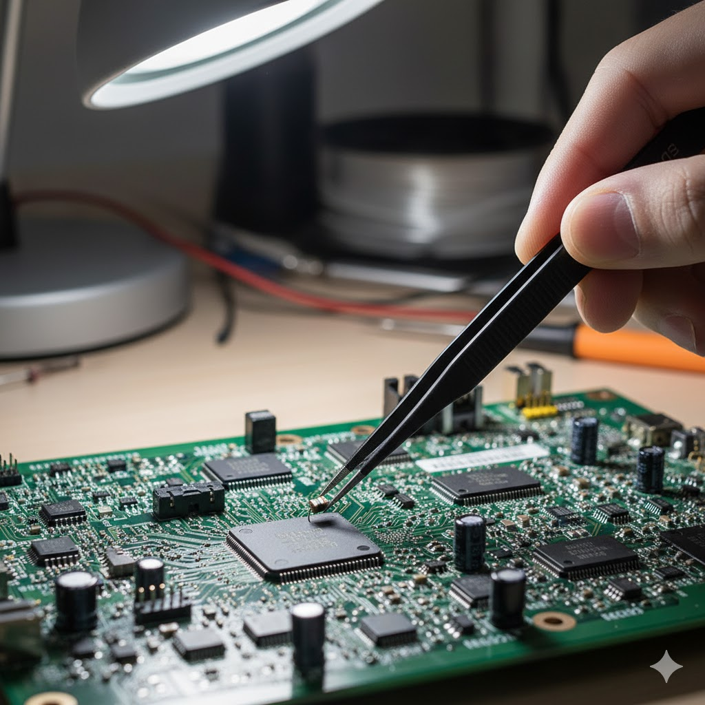 Precision ESD Anti-Static Stainless Steel Tweezers