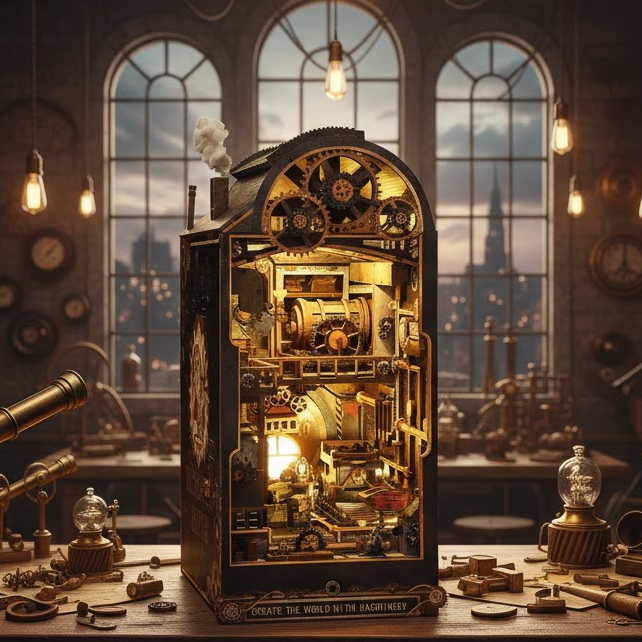 Steampunk World – DIY Book Nook Kit