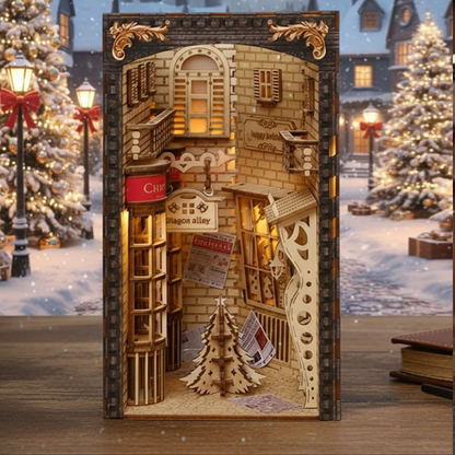 Magic Diagon Alley – Christmas Edition DIY Book Nook Kit