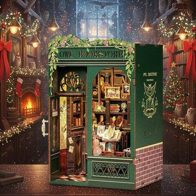 Mini Owl Bookstore — DIY Book Nook Kit