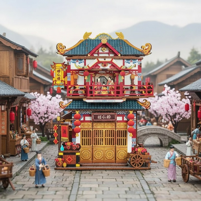 Ancient Restaurant – 3D Wooden Puzzle Desktop Storage Kit