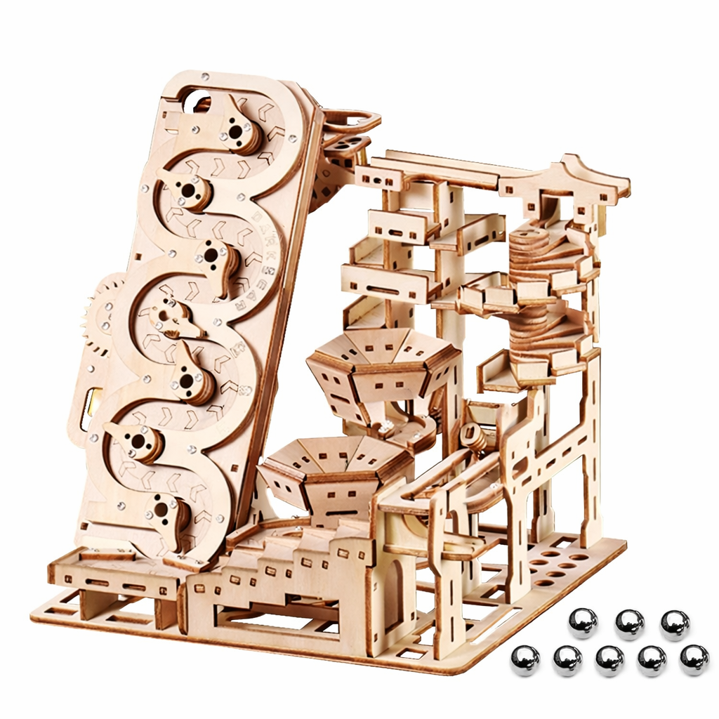 Marble Run Workshop 3D Wooden Puzzle Kit