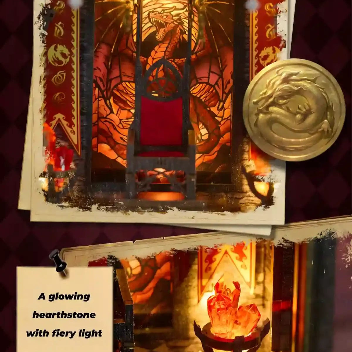 Fourth Wing Book Nook Spire of the Wyrm – DIY Book Nook Shelf Insert