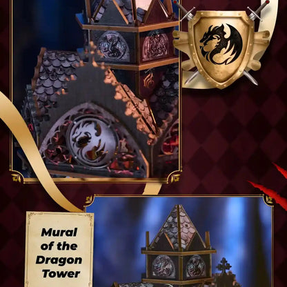 Fourth Wing Book Nook Spire of the Wyrm – DIY Book Nook Shelf Insert