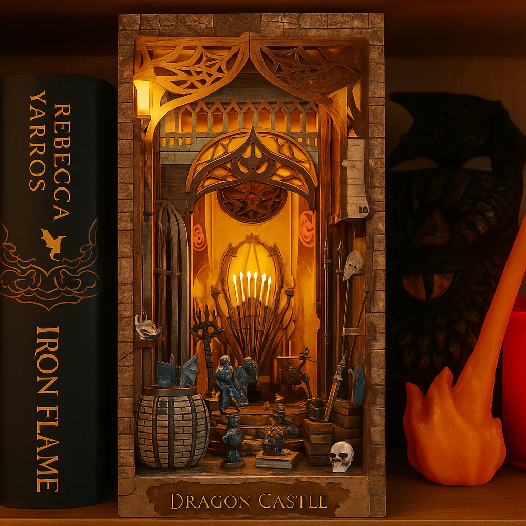 Dragon Castle 3D Wooden Puzzle Book Nook
