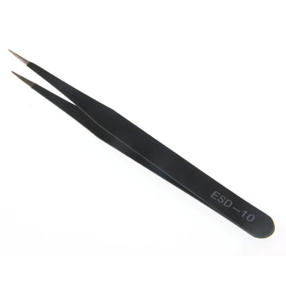 Precision ESD Anti-Static Stainless Steel Tweezers
