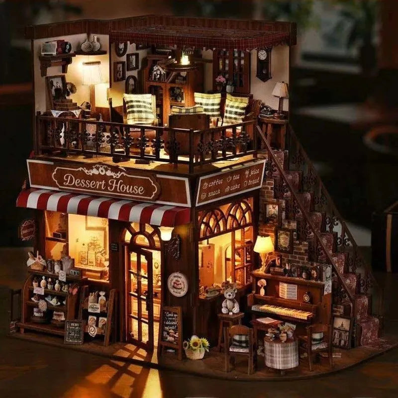 DIY Wooden Miniature House – Corner Dessert House