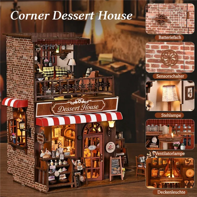 DIY Wooden Miniature House – Corner Dessert House