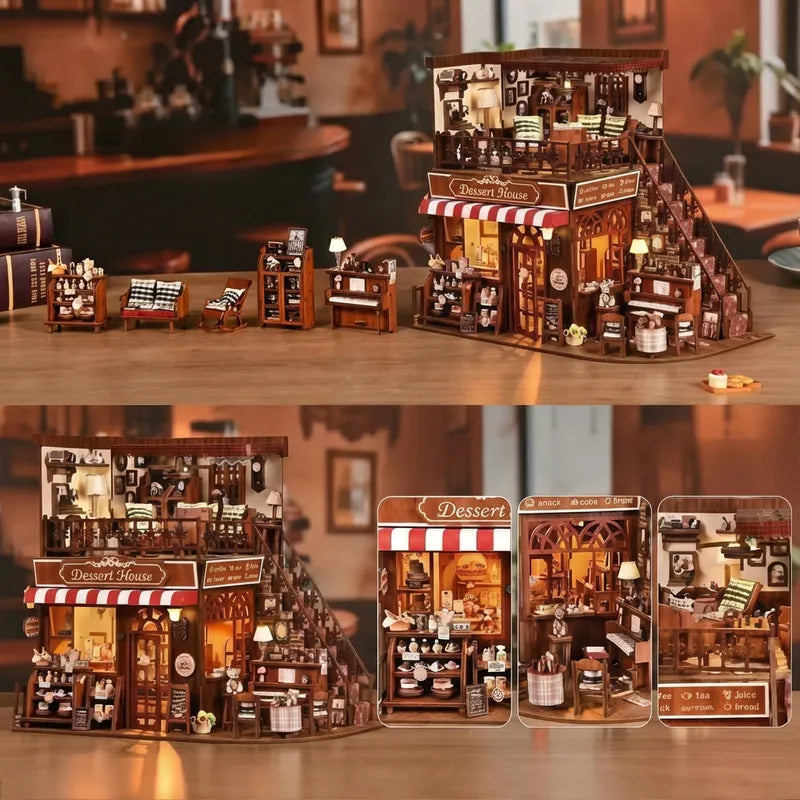DIY Wooden Miniature House – Corner Dessert House
