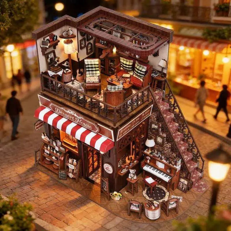 DIY Wooden Miniature House – Corner Dessert House