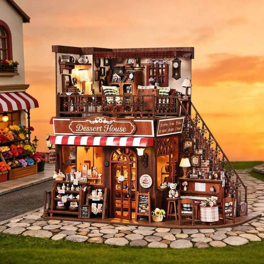 DIY Wooden Miniature House – Corner Dessert House