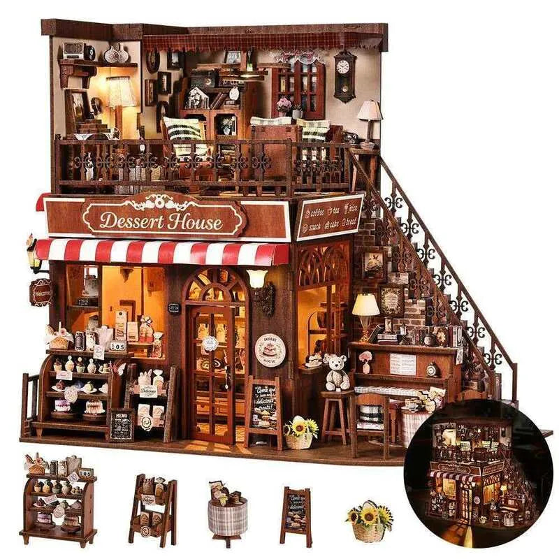 DIY Wooden Miniature House – Corner Dessert House