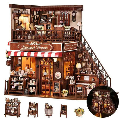 DIY Wooden Miniature House – Corner Dessert House