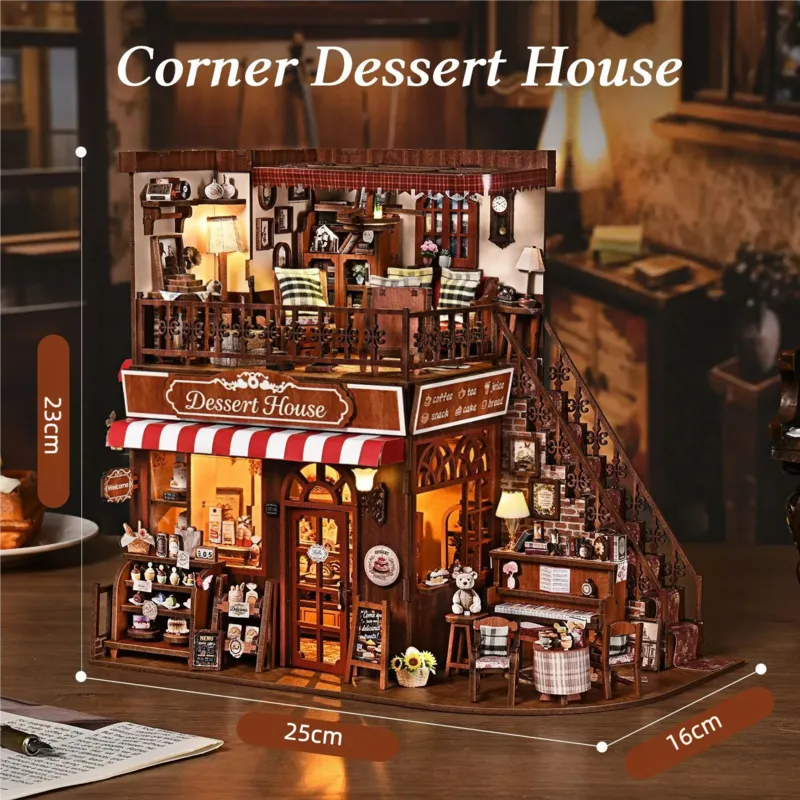DIY Wooden Miniature House – Corner Dessert House