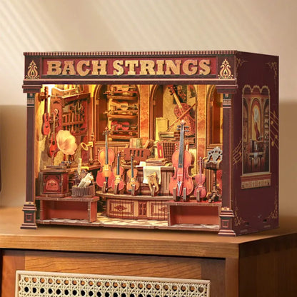Miniature Haus Bach Strings - DIY Book Nook Kit