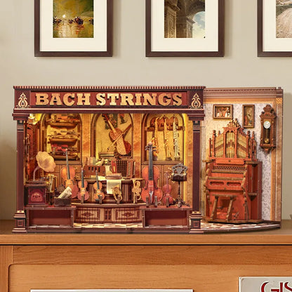 Miniature Haus Bach Strings - DIY Book Nook Kit