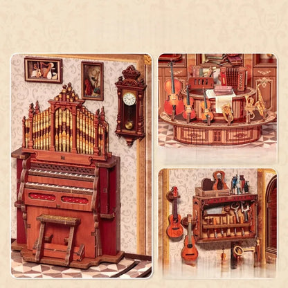 Miniature Haus Bach Strings - DIY Book Nook Kit